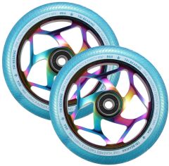 Tri Bearing Scooter Wheel - 120mm/30mm - Oil Slick/Teal
