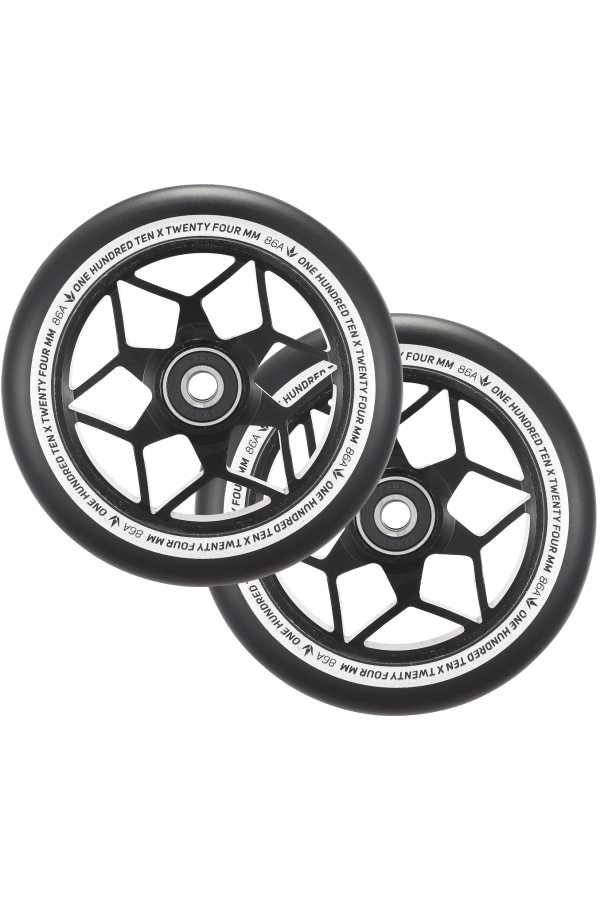 Blunt Envy Diamond Scooter Wheel Pair - 110mm x 24mm - Black