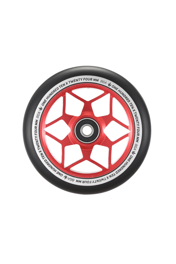 Blunt Envy Diamond Scooter Wheel Pair - 110mm x 24mm - Red