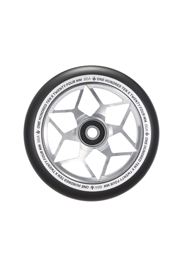 Blunt Envy Diamond Scooter Wheel Pair - 110mm x 24mm - Silver Black