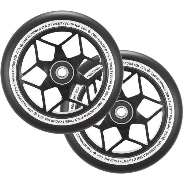 Blunt Envy Diamond Scooter Wheel Pair - 110mm x 24mm - Black